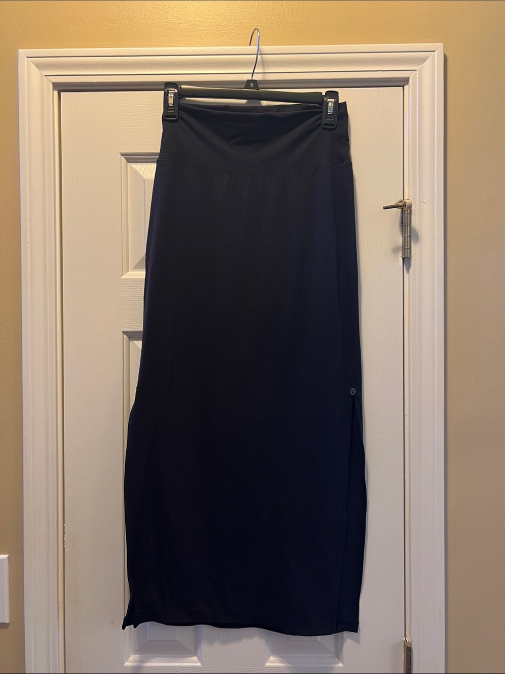 BuffBunny Black Maxi Skirt with Side Split